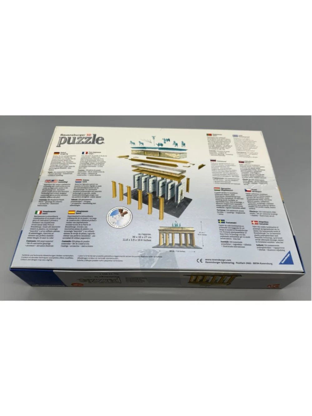 Ravensburger 3D Puzzle - Brandenburger Tor Berlin - #125517 - Used - Complete